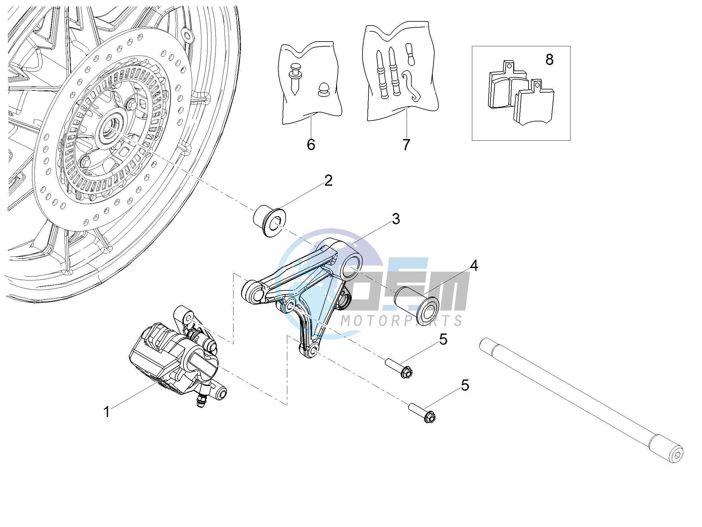 Rear brake caliper