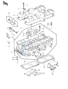 KZ 1000 D [Z1R] (D1) [Z1R] drawing CYLINDER HEAD_COVER -- 78 D1- -