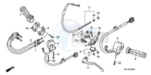 CBR1000RAA Europe Direct - (ED / ABS) drawing HANDLE LEVER/SWITCH/CABLE