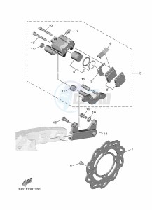 YZ65 (BR86) drawing REAR BRAKE CALIPER