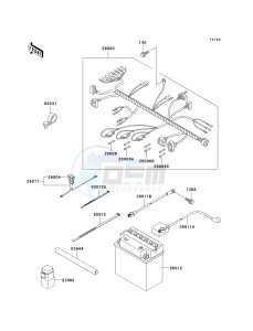 KAF 950 A [MULE 2510 DIESEL] (A1-A3) [MULE 2510 DIESEL] drawing CHASSIS ELECTRICAL EQUIPMENT