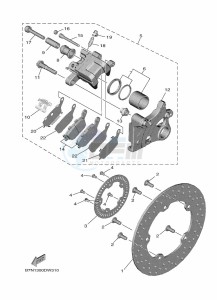 MT-09-SP MTN890D (BAMP) drawing REAR BRAKE CALIPER