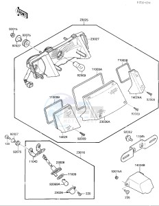 EX 250 F [NINJA 250R] (F2-F4) [NINJA 250R] drawing TAILLIGHT-- S- -