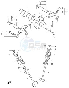 LT-Z250 (E19) drawing CAM SHAFT VALVE