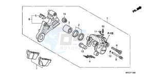 CB600F39 F / CMF ST drawing REAR BRAKE CALIPER (CB600F/F3)