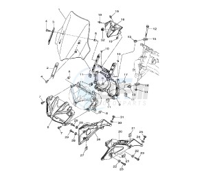 XTZ SUPER TENERE 1200 drawing WINDSHIELD