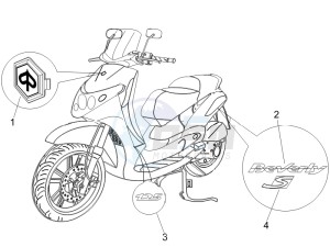 Beverly 125 Sport e3 drawing Plates - Emblems