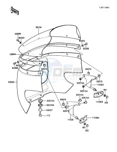 KZ 1100 B [GPZ) (B1-B2) [GPZ) drawing FAIRING