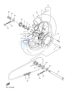 YZ450F (1SL5 1SL6 1SL7 1SL8) drawing REAR WHEEL