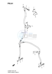 DL 650 V-STROM EU-UK drawing FRONT BRAKE HOSE