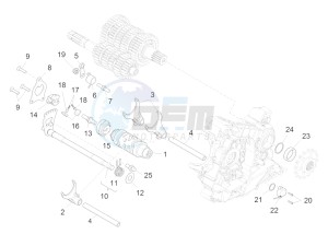 ETV 1200 Caponord Carabinieri drawing Gear box / Selector / Shift cam