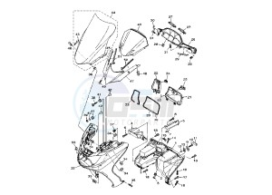 YP MAJESTY 400 drawing FRONT BODY