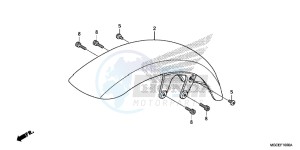 CB1100SAE CB1100 UK - (E) drawing FRONT FENDER