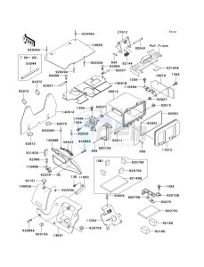 KVF 300 A [PRAIRIE 300 4X4] (A1-A4) [PRAIRIE 300 4X4] drawing FRAME FITTINGS