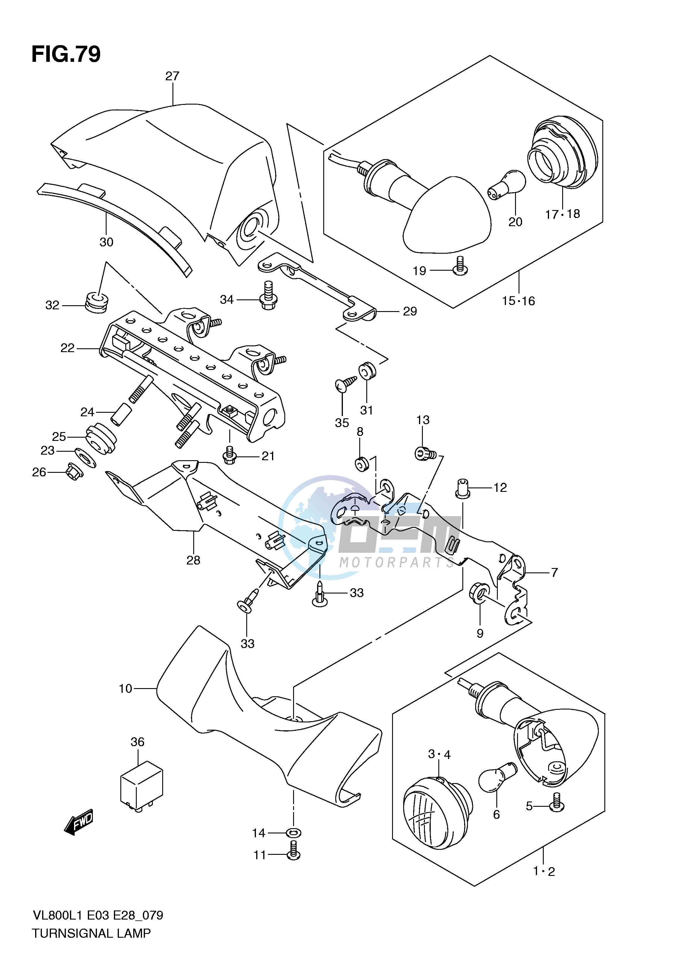 TURNSIGNAL LAMP (VL800L1 E3)