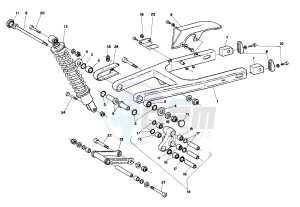 Pegaso 125 GQ drawing Rear swing arm