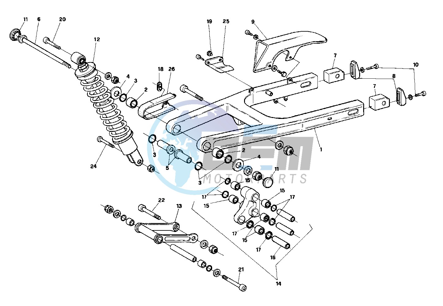 Rear swing arm