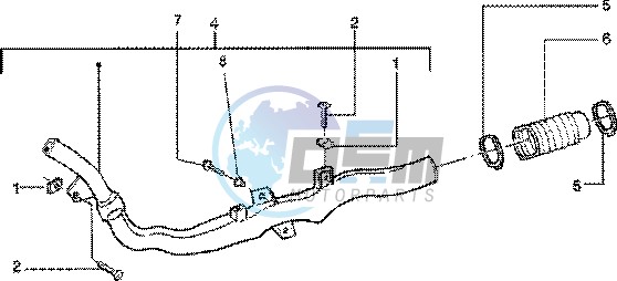 Belt cooling tube - Intake tube