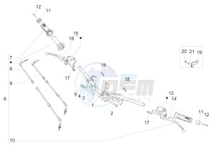 MEDLEY 150 4T IE ABS MA03M, M885M (APAC) drawing Handlebars - Master cil.