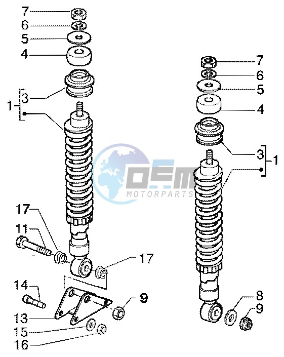 Rear dampers