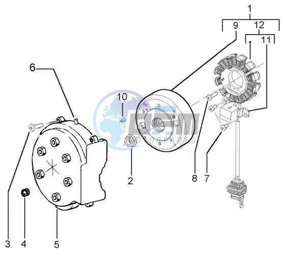 Flywheel magneto