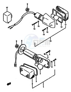 GSX750F (K-T) drawing TURNSIGNAL LAMP (MODEL S)