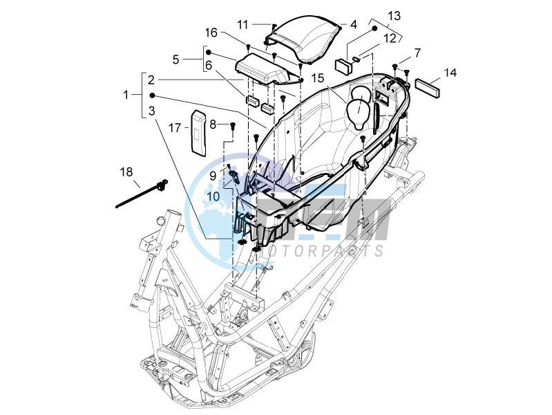 Helmet housing - Undersaddle