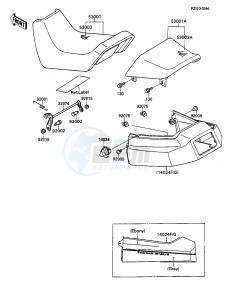 ZX 600 [NINJA 600R] (C3-C7) [NINJA 600R] drawing SEAT