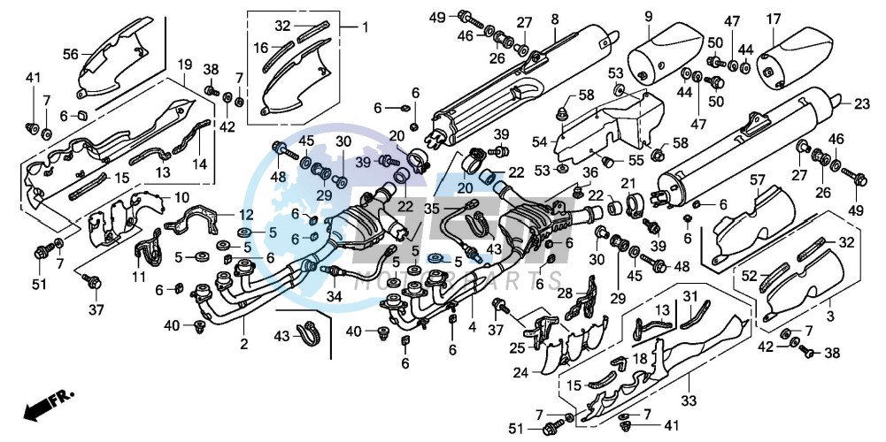 EXHAUST MUFFLER (A1-A5)(6-BR,ED/7/8-BR)