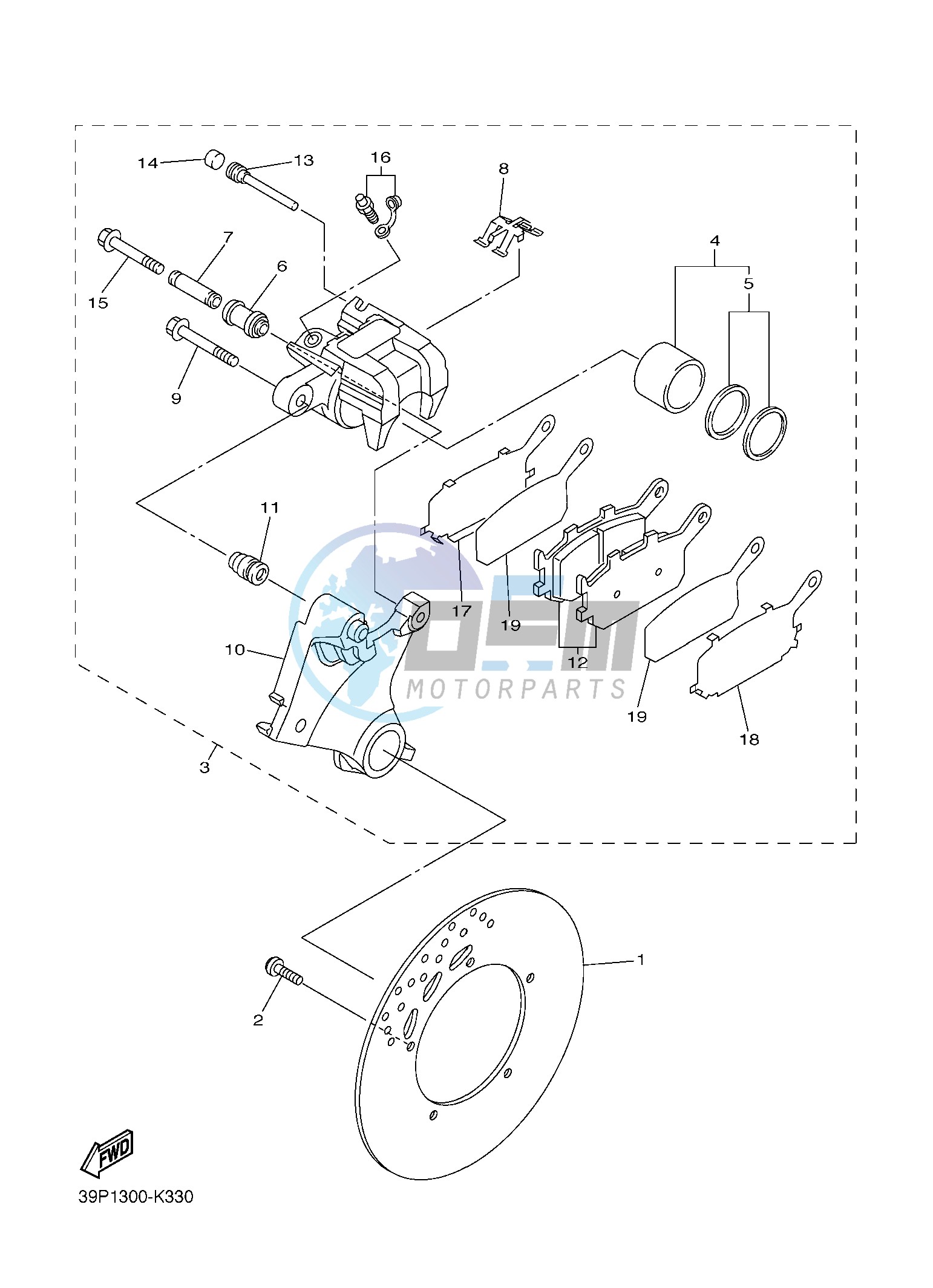 REAR BRAKE CALIPER