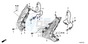 SH125ADSE SH125ADS UK - (E) drawing FRONT WINKER