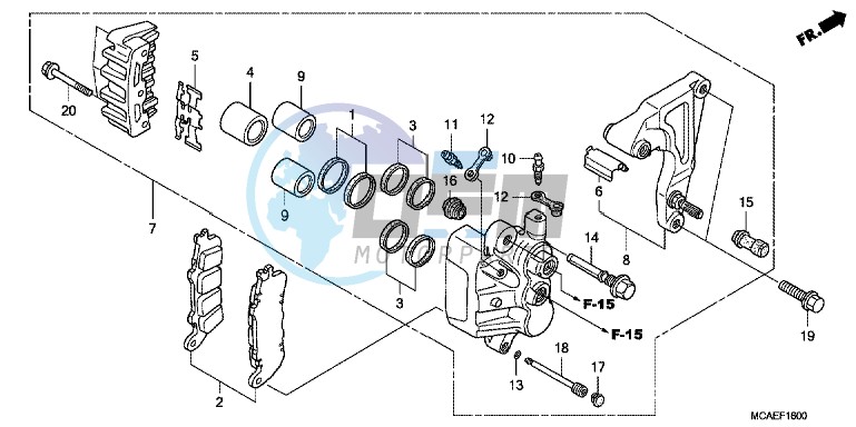 REAR BRAKE CALIPER