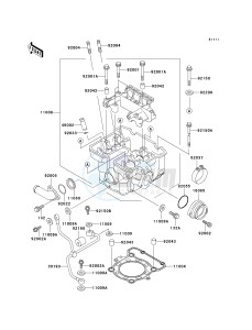 KLX 300 A [KLX300R] (A2-A6) [KLX300R] drawing CYLINDER HEAD