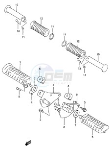 GZ125 (W-X-Y) drawing FOOTREST