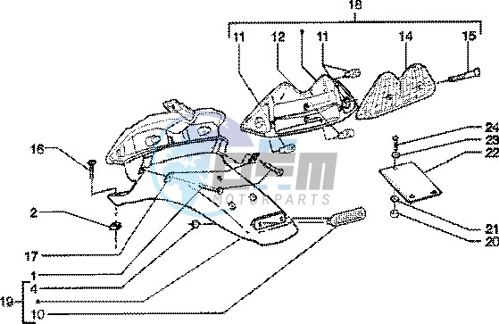 rear tail lamp-rear guard