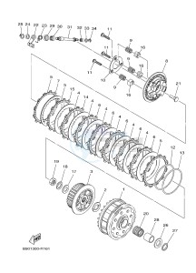 MTM850 MTM-850 XSR900 (B90R) drawing CLUTCH