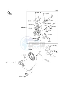 VN 1700 B [VULCAN 1700 VOYAGER ABS] (9FA) B9F drawing FRONT MASTER CYLINDER