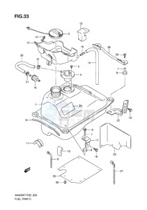 AN400 BURGMAN EU-UK drawing FUEL TANK