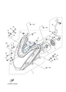 MW125A TRICITY 125 ABS (2CM2 2CMC) drawing HEADLIGHT