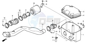 TRX300 FOURTRAX 300 drawing AIR CLEANER