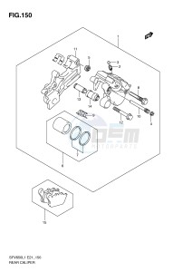 SFV650 (E21) Gladius drawing REAR CALIPER (SFV650UAL1 E21)