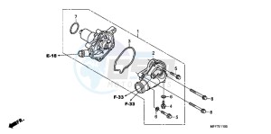 XL700VAB TRANSALP E drawing WATER PUMP