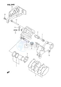 RM250 (E2) drawing REAR CALIPER (MODEL S)