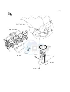 ZX 600 P [NINJA ZX-6R] (7F-8FA) P8FA drawing FUEL PUMP