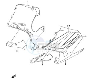 GS500 (P19) drawing UNDER COWLING  (GS500FK4 FUK4)