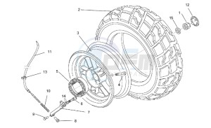 Rally 50 H2O drawing Rear wheel - drum brake