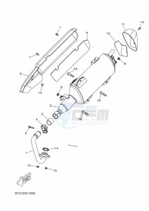 CZD300P-AB XMAX 300 POLICE (BGS4) drawing EXHAUST