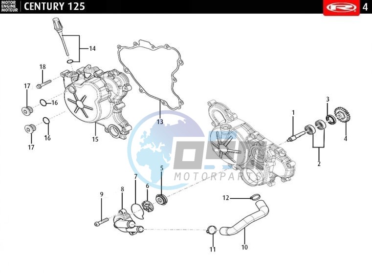 FLYWHEEL COVER - WATER PUMP