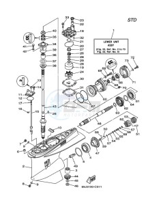 F200AETX drawing PROPELLER-HOUSING-AND-TRANSMISSION-1