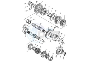 YZF R THUNDER CAT 600 drawing TRANSMISSION